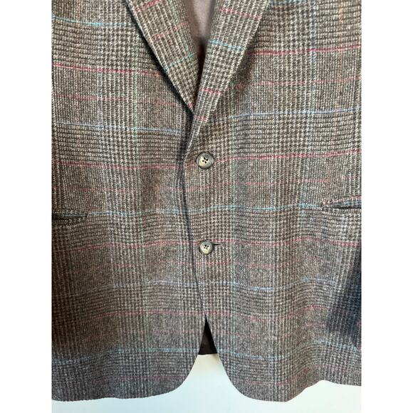 VTG 70s C&R Clothiers Mens Sz 48 Wool Plaid Blazer Sport Coat Union Made USA - Picture 5 of 15